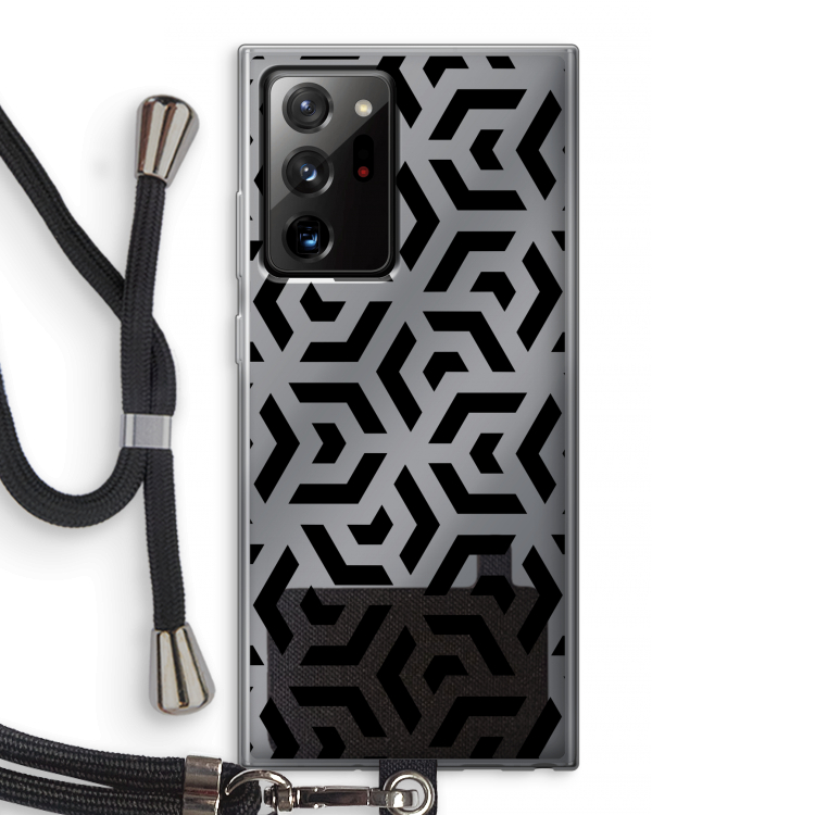 Crazy pattern: Samsung Galaxy Note 20 Ultra / Note 20 Ultra 5G Transparant Hoesje met koord