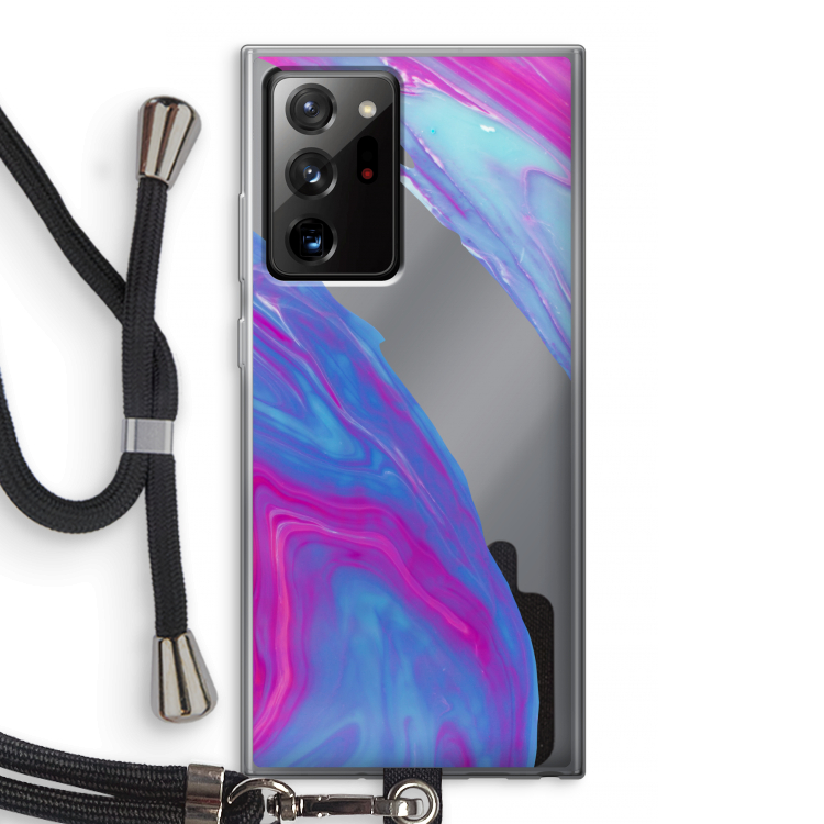 Zweverige regenboog: Samsung Galaxy Note 20 Ultra / Note 20 Ultra 5G Transparant Hoesje met koord