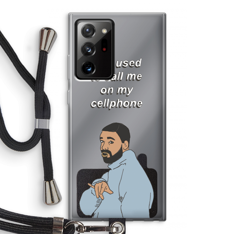 Hotline bling: Samsung Galaxy Note 20 Ultra / Note 20 Ultra 5G Transparant Hoesje met koord