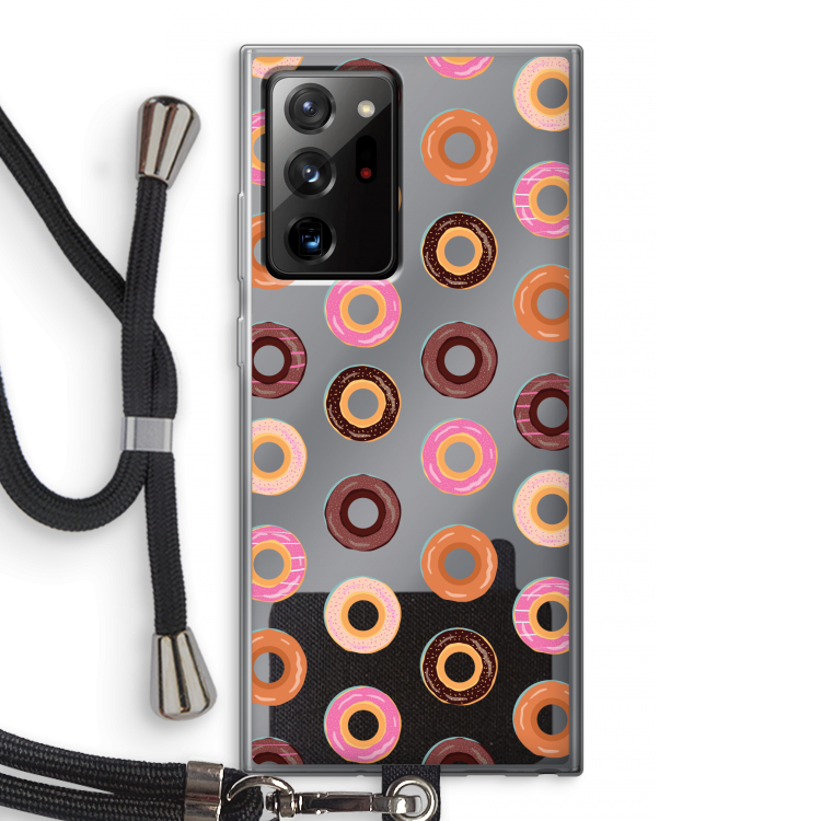 Donuts: Samsung Galaxy Note 20 Ultra / Note 20 Ultra 5G Transparant Hoesje met koord