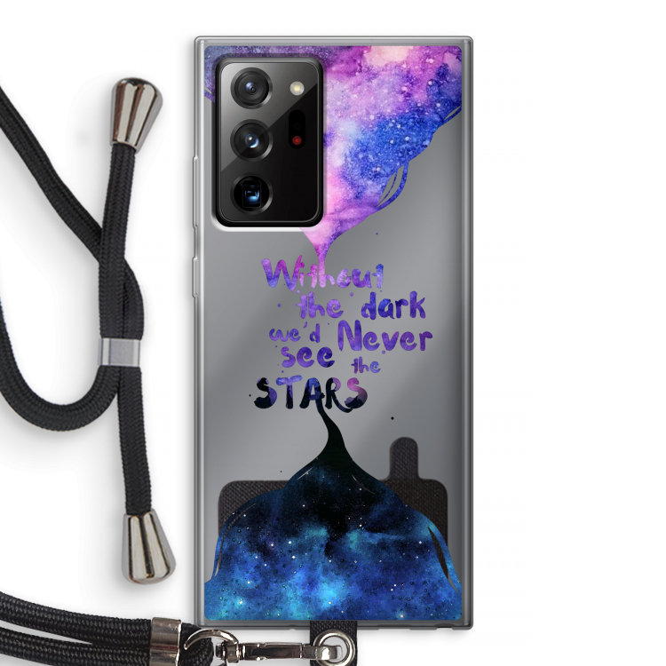 Stars quote: Samsung Galaxy Note 20 Ultra / Note 20 Ultra 5G Transparant Hoesje met koord