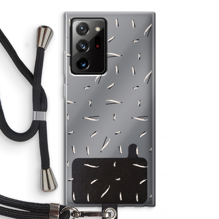 Hipster stripes: Samsung Galaxy Note 20 Ultra / Note 20 Ultra 5G Transparant Hoesje met koord