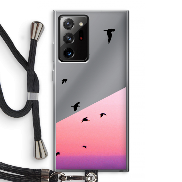 Fly away: Samsung Galaxy Note 20 Ultra / Note 20 Ultra 5G Transparant Hoesje met koord