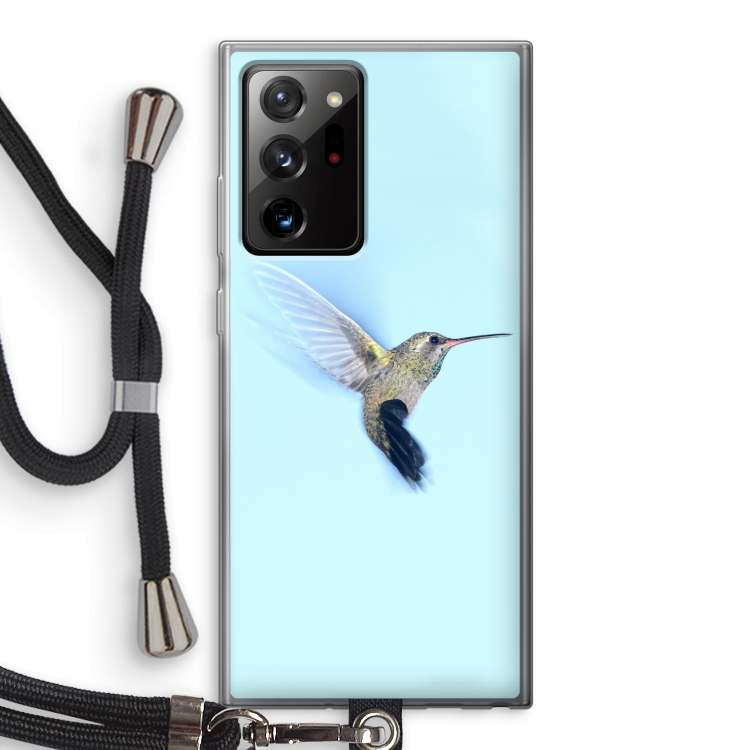 Kolibri: Samsung Galaxy Note 20 Ultra / Note 20 Ultra 5G Transparant Hoesje met koord