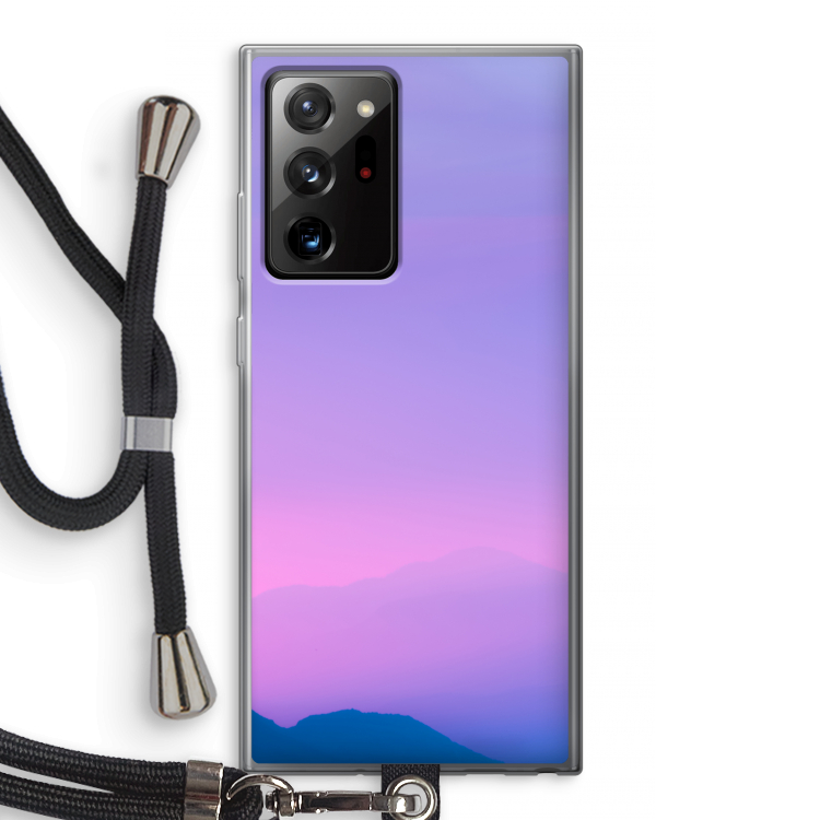 Sunset pastel: Samsung Galaxy Note 20 Ultra / Note 20 Ultra 5G Transparant Hoesje met koord