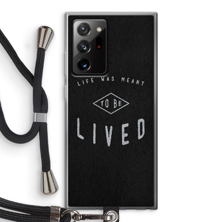 To be lived: Samsung Galaxy Note 20 Ultra / Note 20 Ultra 5G Transparant Hoesje met koord