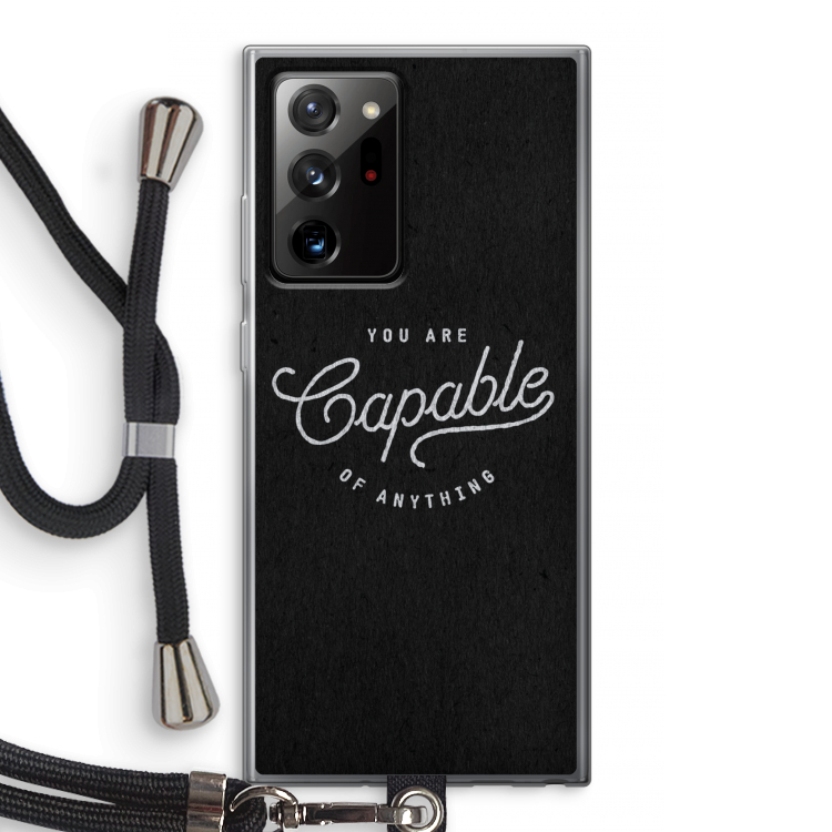Capable: Samsung Galaxy Note 20 Ultra / Note 20 Ultra 5G Transparant Hoesje met koord