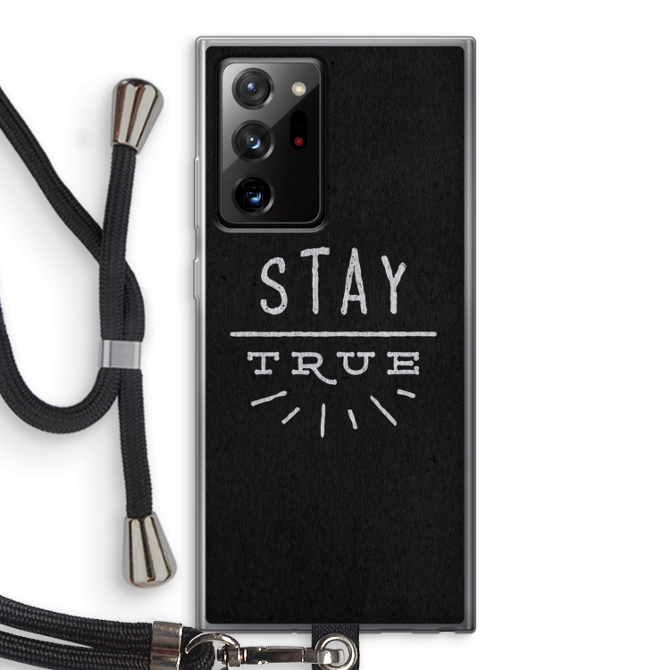 Stay true: Samsung Galaxy Note 20 Ultra / Note 20 Ultra 5G Transparant Hoesje met koord