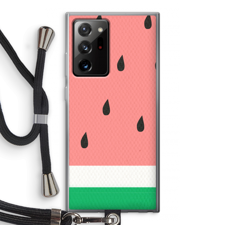 Watermeloen: Samsung Galaxy Note 20 Ultra / Note 20 Ultra 5G Transparant Hoesje met koord