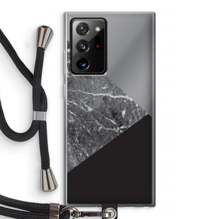 Combinatie marmer: Samsung Galaxy Note 20 Ultra / Note 20 Ultra 5G Transparant Hoesje met koord