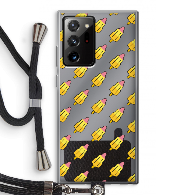 Waterijsjes: Samsung Galaxy Note 20 Ultra / Note 20 Ultra 5G Transparant Hoesje met koord