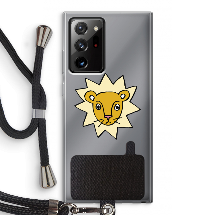 Kleine leeuw: Samsung Galaxy Note 20 Ultra / Note 20 Ultra 5G Transparant Hoesje met koord