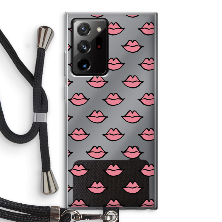 Lipjes: Samsung Galaxy Note 20 Ultra / Note 20 Ultra 5G Transparant Hoesje met koord