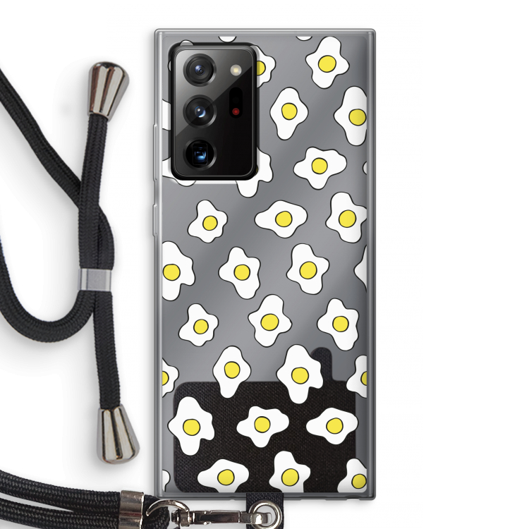 Spiegeleitjes: Samsung Galaxy Note 20 Ultra / Note 20 Ultra 5G Transparant Hoesje met koord