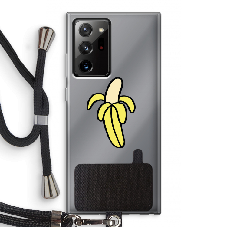 Banana: Samsung Galaxy Note 20 Ultra / Note 20 Ultra 5G Transparant Hoesje met koord