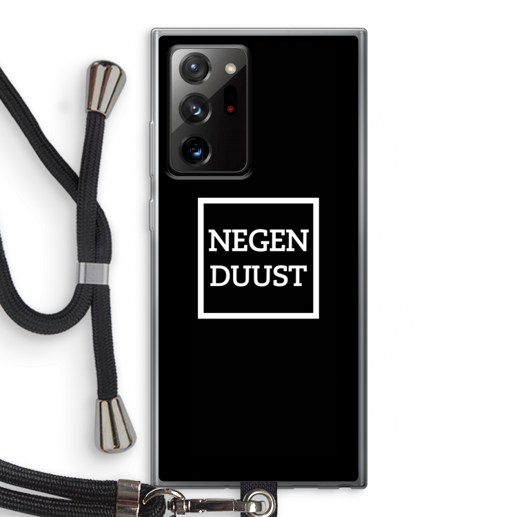 Negenduust black: Samsung Galaxy Note 20 Ultra / Note 20 Ultra 5G Transparant Hoesje met koord
