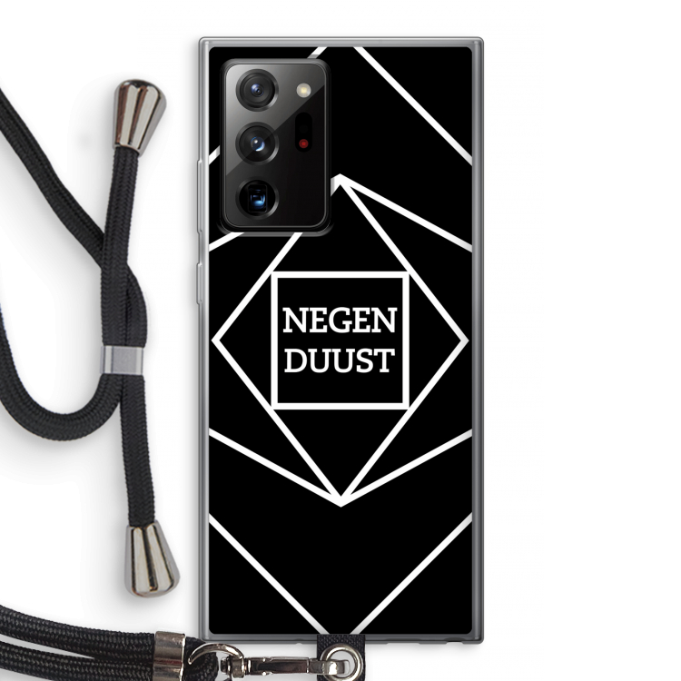 Negenduust geometrisch: Samsung Galaxy Note 20 Ultra / Note 20 Ultra 5G Transparant Hoesje met koord