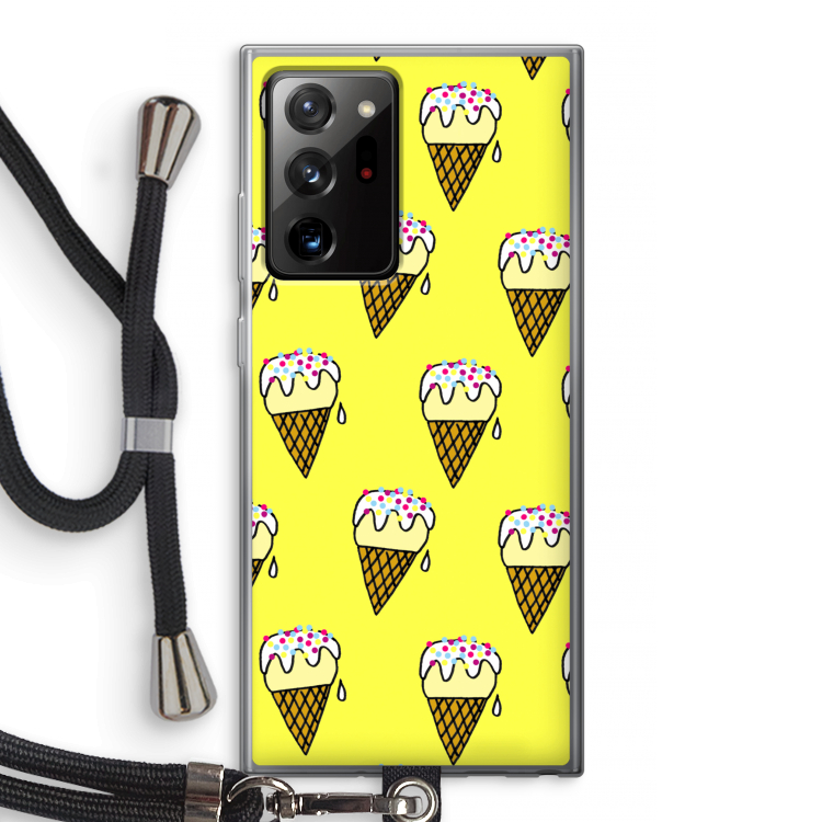 Isjes: Samsung Galaxy Note 20 Ultra / Note 20 Ultra 5G Transparant Hoesje met koord