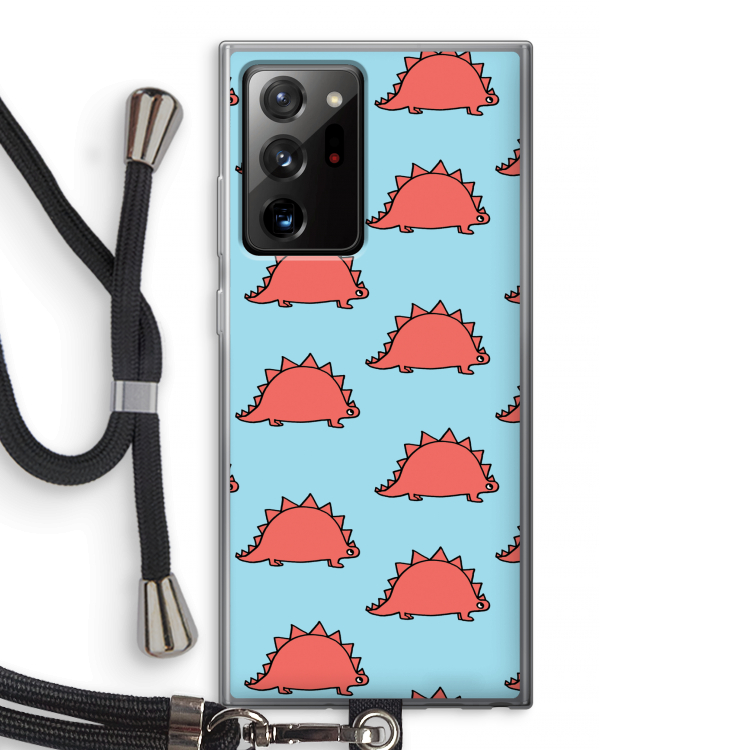 Dinosawrr: Samsung Galaxy Note 20 Ultra / Note 20 Ultra 5G Transparant Hoesje met koord