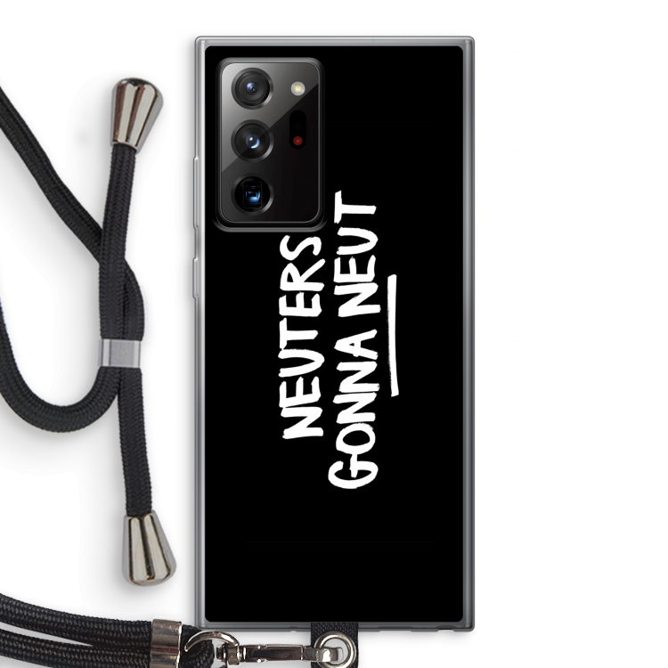 Neuters (zwart): Samsung Galaxy Note 20 Ultra / Note 20 Ultra 5G Transparant Hoesje met koord