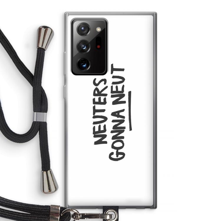 Neuters: Samsung Galaxy Note 20 Ultra / Note 20 Ultra 5G Transparant Hoesje met koord