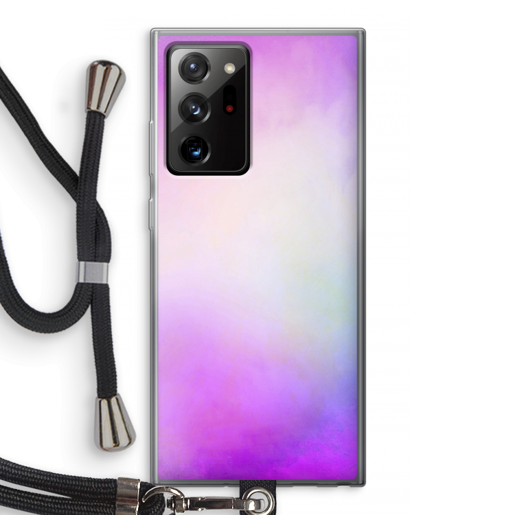 Clouds pastel: Samsung Galaxy Note 20 Ultra / Note 20 Ultra 5G Transparant Hoesje met koord