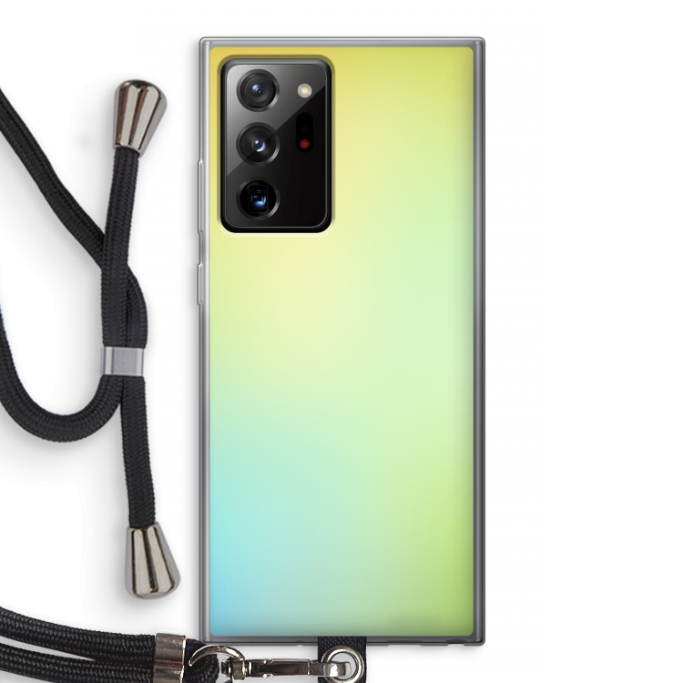 Minty mist pastel: Samsung Galaxy Note 20 Ultra / Note 20 Ultra 5G Transparant Hoesje met koord