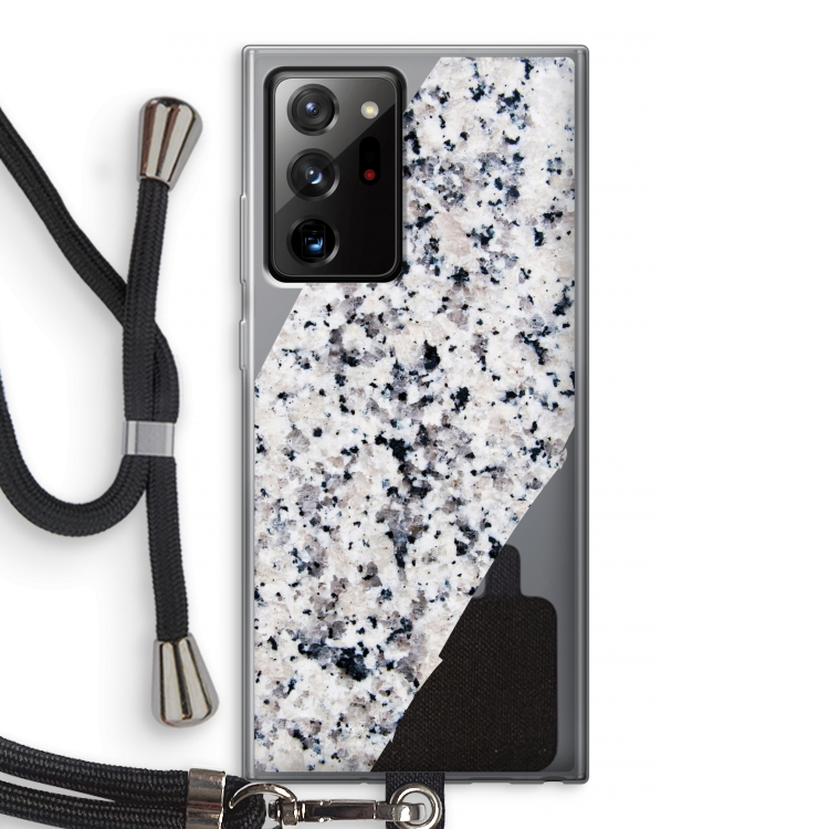 Gespikkelde marmer: Samsung Galaxy Note 20 Ultra / Note 20 Ultra 5G Transparant Hoesje met koord