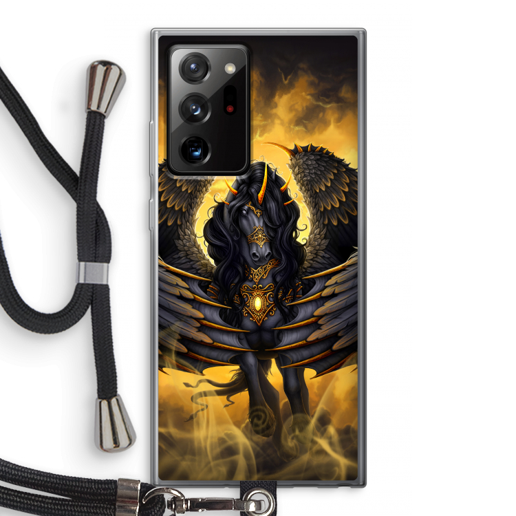 Pegasus: Samsung Galaxy Note 20 Ultra / Note 20 Ultra 5G Transparant Hoesje met koord