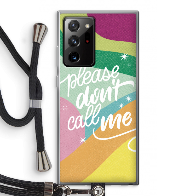 Don't call: Samsung Galaxy Note 20 Ultra / Note 20 Ultra 5G Transparant Hoesje met koord
