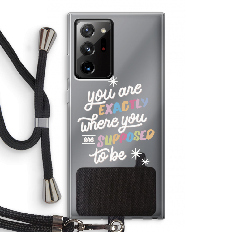 Right Place: Samsung Galaxy Note 20 Ultra / Note 20 Ultra 5G Transparant Hoesje met koord