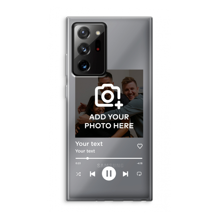 Music Player: Samsung Galaxy Note 20 Ultra / Note 20 Ultra 5G Transparant Hoesje