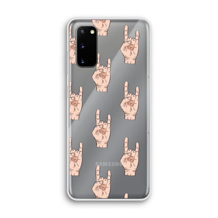 Rock: Samsung Galaxy S20 Transparant Hoesje