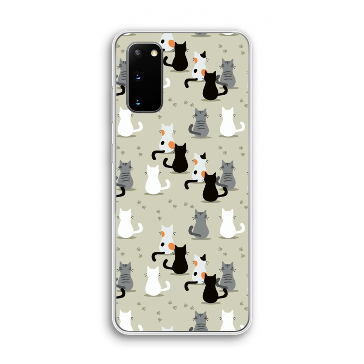 Katten: Samsung Galaxy S20 Transparant Hoesje