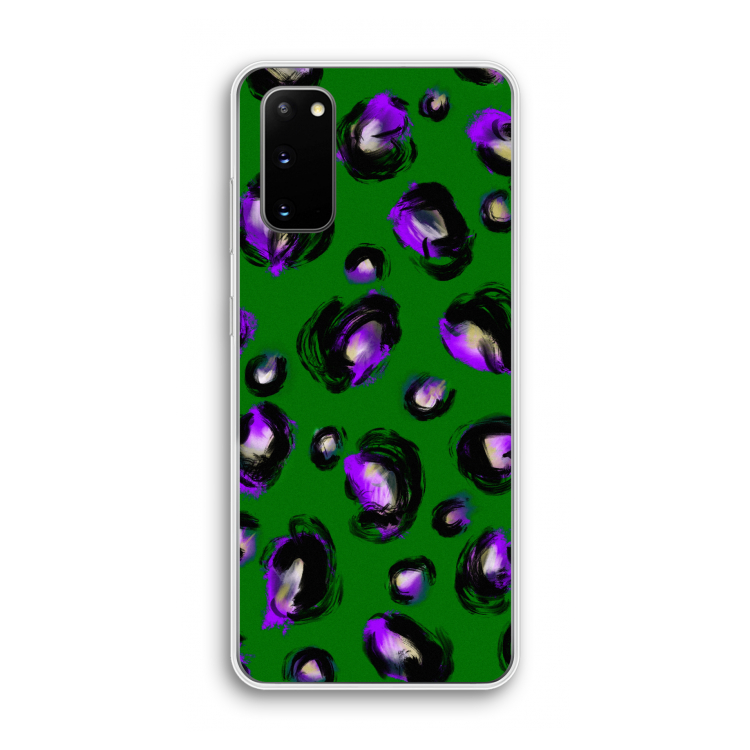 Green Cheetah: Samsung Galaxy S20 Transparant Hoesje