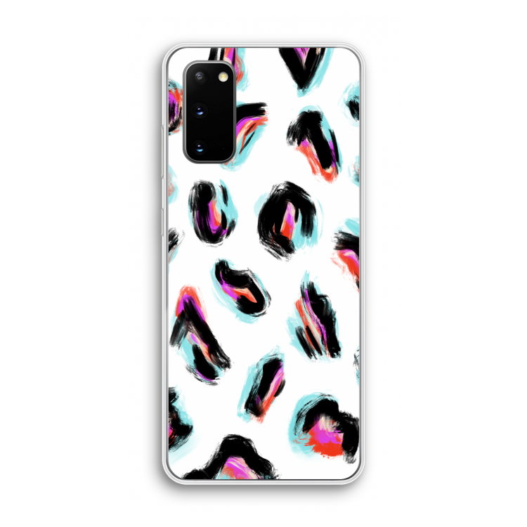 Cheetah color: Samsung Galaxy S20 Transparant Hoesje