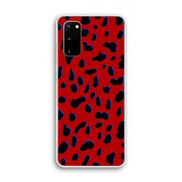 Red Leopard: Samsung Galaxy S20 Transparant Hoesje