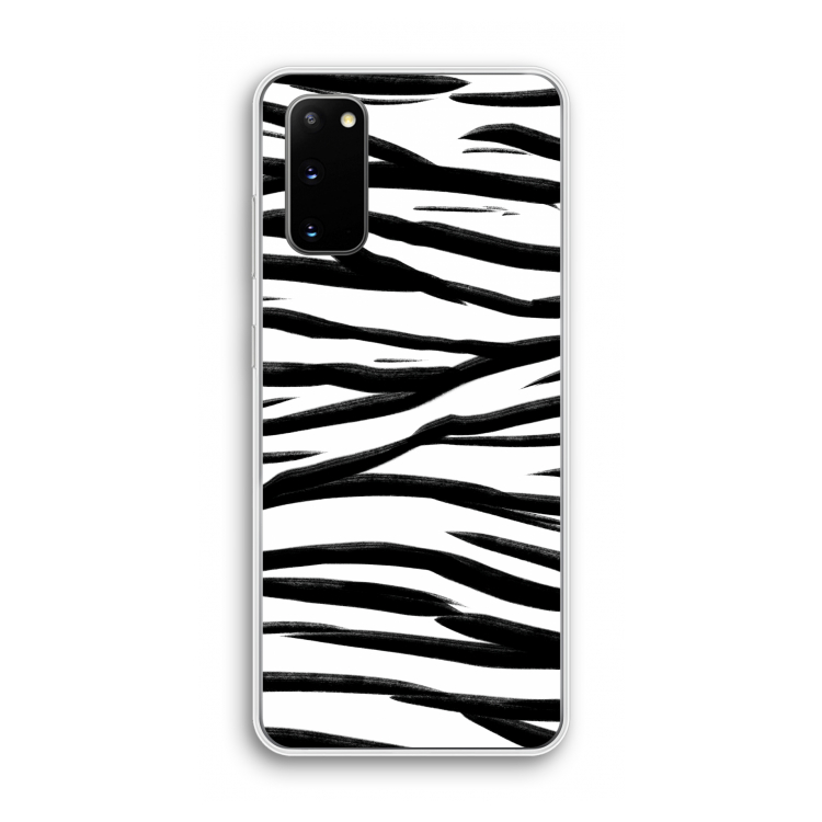 Zebra pattern: Samsung Galaxy S20 Transparant Hoesje