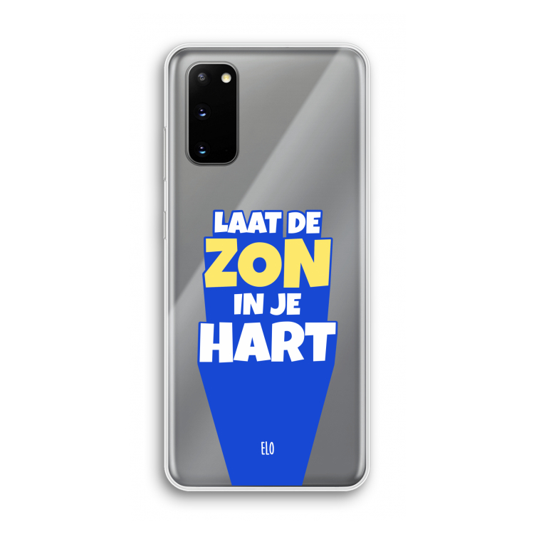 Laat de zon in je hart: Samsung Galaxy S20 Transparant Hoesje