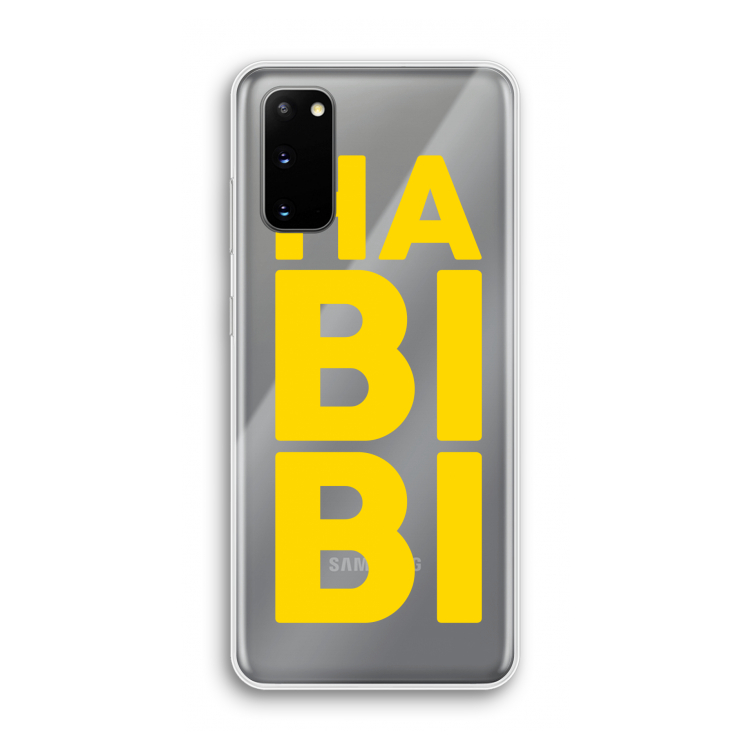 Habibi Blue: Samsung Galaxy S20 Transparant Hoesje