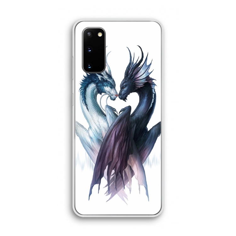 Yin Yang Dragons: Samsung Galaxy S20 Transparant Hoesje