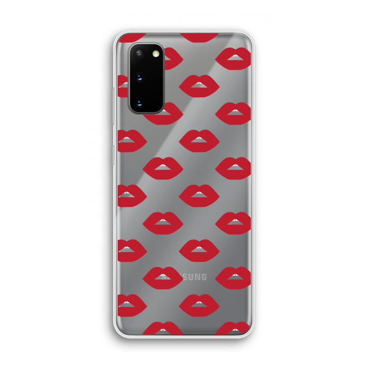 Lips: Samsung Galaxy S20 Transparant Hoesje