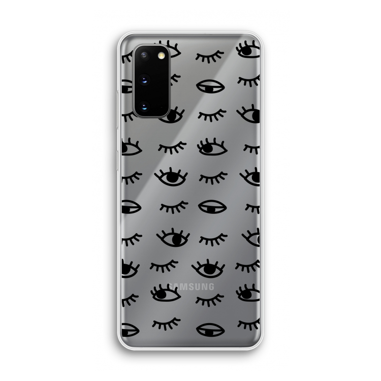 Eye pattern #2: Samsung Galaxy S20 Transparant Hoesje