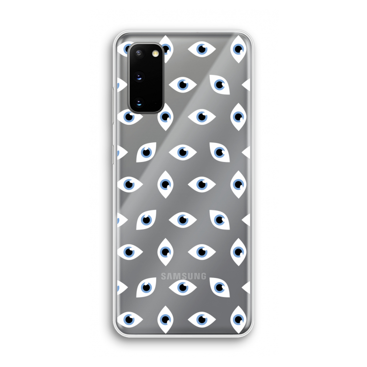 Eyes pattern: Samsung Galaxy S20 Transparant Hoesje