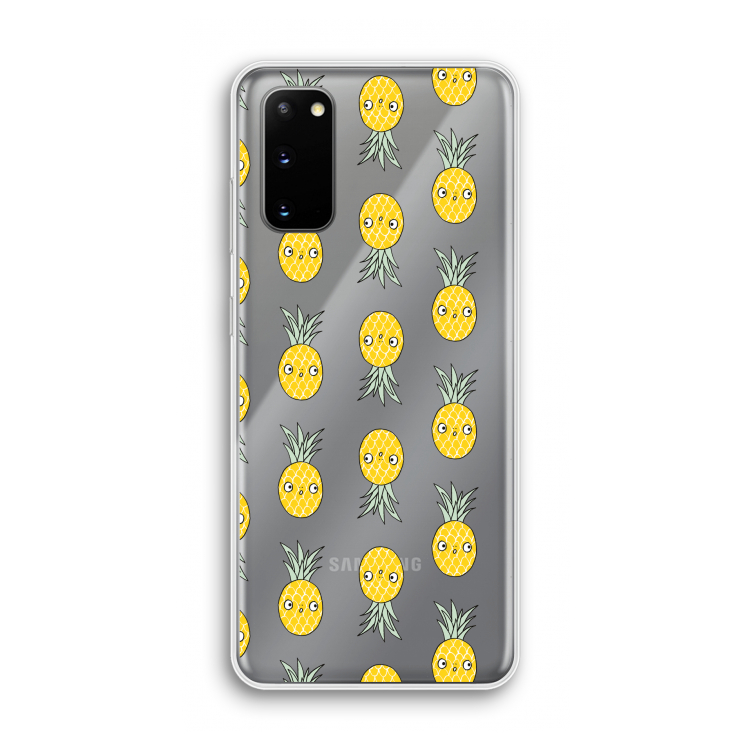 Ananas: Samsung Galaxy S20 Transparant Hoesje