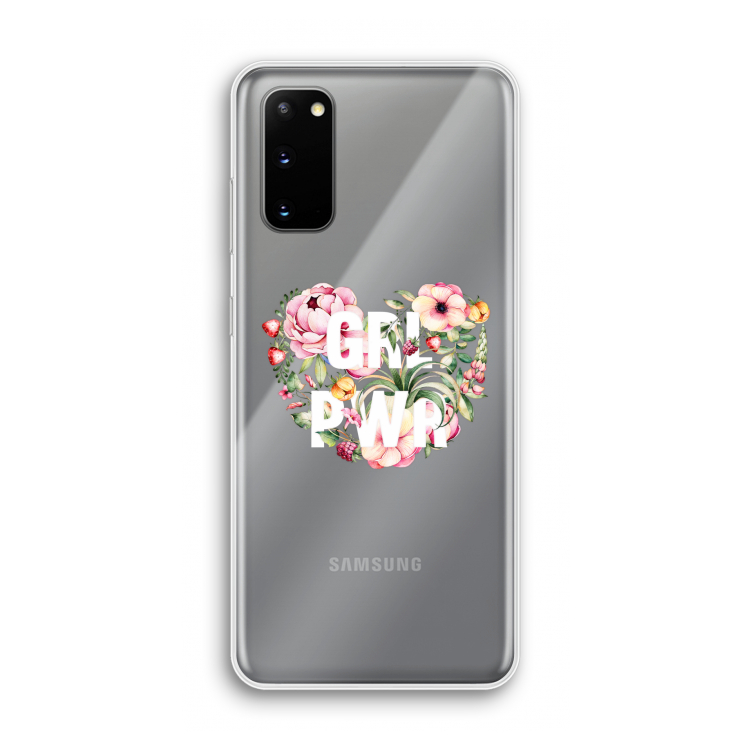 GRL PWR Flower: Samsung Galaxy S20 Transparant Hoesje