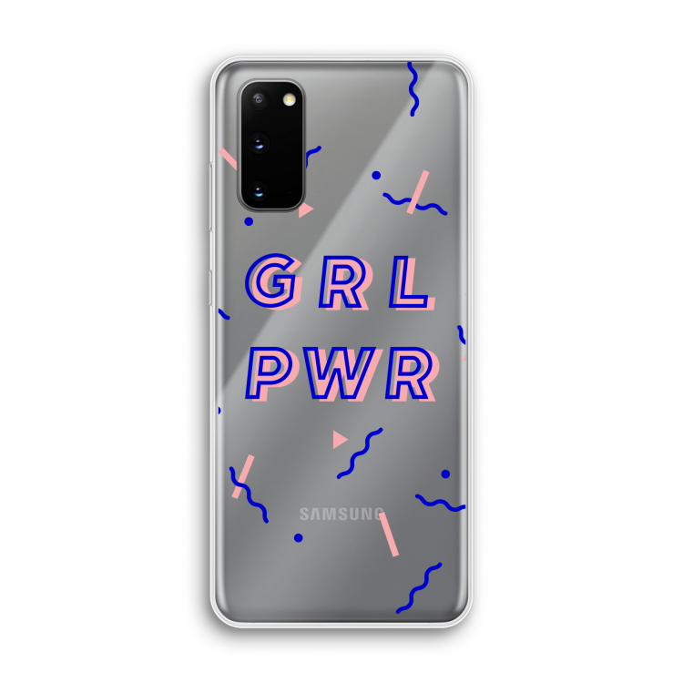 GRL PWR: Samsung Galaxy S20 Transparant Hoesje