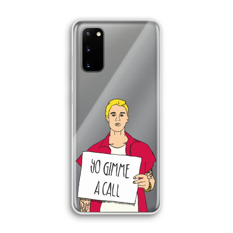 Gimme a call: Samsung Galaxy S20 Transparant Hoesje