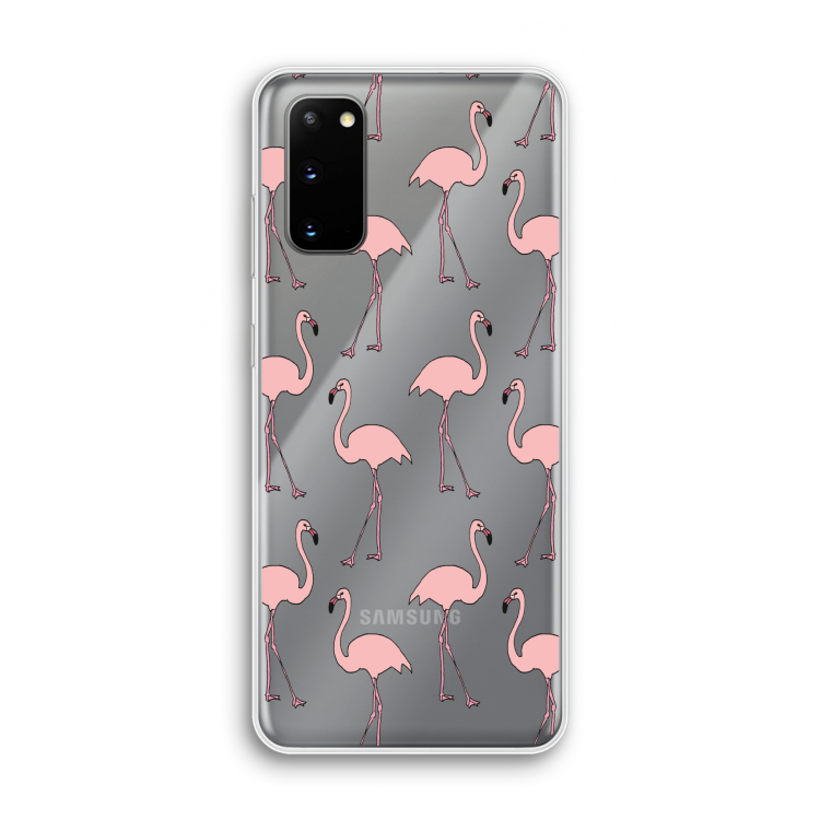 Anything Flamingoes: Samsung Galaxy S20 Transparant Hoesje