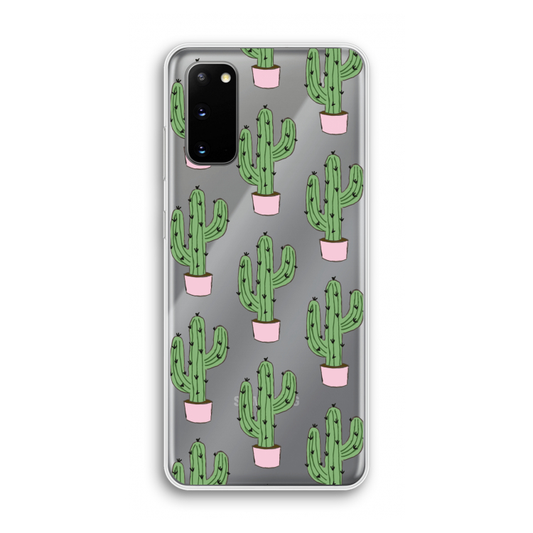 Cactus Lover: Samsung Galaxy S20 Transparant Hoesje